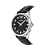 RELÓGIO MASCULINO ANALÓGICO ESPORTIVO PRATEADO COM PULSEIRA DE COURO PRETO ROMMANEL 650217 - Imagem 2