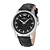 RELÓGIO MASCULINO ANALÓGICO ESPORTIVO PRATEADO COM PULSEIRA DE COURO PRETO ROMMANEL 650217 - Imagem 1