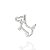 PINGENTE PRATA 925 CACHORRO COM ZIRCÔNIAS. MED 2CM ROMMANEL 840310 - Imagem 1