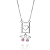 GARGANTILHA DUAS MENINAS PRATA 925 COM ZIRCÔNIAS ROSA. MED 45CM ROMMANEL 830159 - Imagem 1