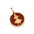 PINGENTE MEDALHA FOLHEADO A OURO XANGÔ COM APLICAÇÃO DE RESINA. MED 3,6CM ROMMANEL 543007 - Imagem 1