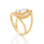MAXI ANEL GOTA FOLHEADO A OURO COM ZIRCÔNIAS ROMMANEL 513676 - Imagem 2