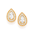 BRINCO GOTA FOLHEADO A OURO COM ZIRCÔNIAS. MED 1,90CM ROMMANEL 527669 - Imagem 2
