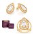 CONJUNTO GOTA COM ZIRCÔNIAS ANEL + BRINCOS FOLHEADO A OURO + EMBALAGEM ROMMANEL - Imagem 1