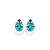 BRINCO GOTA FOLHEADO A OURO COM ZIRCÔNIA AZUL CLARO. MED 0,60CM ROMMANEL 527686 - Imagem 2