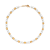 GARGANTILHA FOLHEADO A OURO COM BOLAS E PÉROLAS. MED 45CM ROMMANEL 532692 - Imagem 1