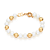 PULSEIRA FOLHEADO A OURO BOLAS COM PÉROLAS. MED 20CM ROMMANEL 552269 - Imagem 1