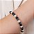 PULSEIRA FOLHEADO A OURO PÉROLA COM CRISTAIS AZUL. MED 20CM ROMMANEL 552268 - Imagem 3