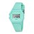 RELÓGIO FEMININO DIGITAL RETANGULAR VERDE COM PULSEIRA DE SILICONE ROMMANEL 650196 - Imagem 1