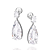 CONJUNTO GOTA PRATA 925 GARGANTILHA 50CM + MAXI BRINCOS + EMBALAGEM ROMMANEL - Imagem 2