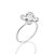 ANEL SKINNY FLOR PRATA 925 COM ZIRCÔNIAS ROMMANEL 810435 - Imagem 2