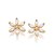 BRINCO FLOR FOLHEADO A OURO COM ZIRCÔNIAS. MED 1,2CM ROMMANEL 527678 - Imagem 2
