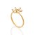 ANEL SKINNY FLOR FOLHEADO A OURO COM ZIRCÔNIAS ROMMANEL 513681 - Imagem 2