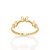 ANEL SKINNY FOLHEADO A OURO BORBOLETA COM ZIRCÔNIAS ROMMANEL 513682 - Imagem 1