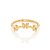 ANEL SKINNY FOLHEADO A OURO BORBOLETA COM ZIRCÔNIAS ROMMANEL 513682 - Imagem 2