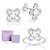 CONJUNTO FLOR PRATA 925 ANEL SKINNY + BRINCOS + EMBALAGEM ROMMANEL - Imagem 1
