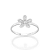 ANEL SKINNY FLOR PRATA 925 COM ZIRCÔNIAS ROMMANEL 810433 - Imagem 3