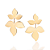 MAXI BRINCO FLOR PÊNDULO FOLHEADO A OURO. MED 5,30CM ROMMANEL 527672 - Imagem 1
