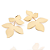MAXI BRINCO FLOR PÊNDULO FOLHEADO A OURO. MED 5,30CM ROMMANEL 527672 - Imagem 2