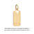 PINGENTE RETANGULAR PERSONALIZÁVEL FOLHEADO A OURO. MED 3,10CM ROMMANEL 543021 - Imagem 2