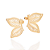 BRINCO ASA DE BORBOLETA FOLHEADO A OURO. MED 2,6CM ROMMANEL 527676 - Imagem 1