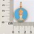 PINGENTE MEDALHA FOLHEADO A OURO IEMANJÁ COM APLICAÇÃO DE RESINA. MED 3,6CM ROMMANEL 543003 - Imagem 3