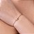 PULSEIRA INFANTIL FOLHEADO A OURO LAÇO DA MINNIE COM ZIRCÔNIA VERMELHA. MED 14CM ROMMANEL 552265 - Imagem 4
