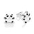BRINCO INFANTIL PRATA 925 PANDA COM APLICAÇÃO DE RESINA. MED 1CM ROMMANEL 820338 - Imagem 1