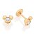 BRINCO BABY FOLHEADO A OURO MICKEY COM ZIRCÔNIA. MED 0,6CM ROMMANEL 527688 - Imagem 1