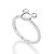 ANEL SKINNY PRATA 925 MICKEY COM ZIRCÔNIAS ROMMANEL 810440 - Imagem 2
