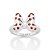 ANEL SKINNY PRATA 925 LAÇO DA MINNIE COM ZIRCÔNIAS VERMELHO ROMMANEL 810439 - Imagem 1