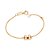 CONJUNTO FOLHEADO A OURO LAÇO DA MINNIE PULSEIRA 14CM + BRINCO INFANTIL + EMBALAGEM ROMMANEL - Imagem 2