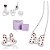 CONJUNTO LAÇO DA MINNIE PRATA 925 ANEL + BRINCOS + GARGANTILHA 45CM + EMBALAGEM ROMMANEL - Imagem 1