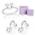 CONJUNTO MICKEY PRATA 925 ANEL SKINNY + ARGOLA + EMBALAGEM ROMMANEL - Imagem 1