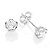 BRINCO SOLITÁRIO PRATA 925 FLOR COM ZIRCÔNIAS. MED 0,6CM ROMMANEL 820352 - Imagem 1
