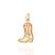PINGENTE FOLHEADO A OURO BOTA COUNTRY. MED 2CM ROMMANEL 543033 - Imagem 1