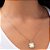 PINGENTE FOLHEADO A OURO TREVO COM ZIRCÔNIAS. MED 2,3CM ROMMANEL 543025 - Imagem 4