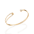 BRACELETE FIO DUPLO FOLHEADO A OURO COM ZIRCÔNIA. MED 6CM ROMMANEL 552271 - Imagem 1