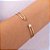 BRACELETE FIO DUPLO FOLHEADO A OURO COM ZIRCÔNIA. MED 6CM ROMMANEL 552271 - Imagem 3