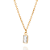 GARGANTILHA FOLHEADO A OURO COM ZIRCÔNIA. MED 45CM ROMMANEL 532707 - Imagem 1