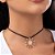 CHOKER ESTRELA FOLHEADO A OURO DE COURO SINTÉTICO COM ZIRCÔNIAS. MED 45CM ROMMANEL 532706 - Imagem 3