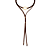 GARGANTILHA CHOKER GRAVATA FOLHEADO A OURO DE COURO SINTÉTICO. MED 68CM ROMMANEL 532702 - Imagem 1