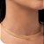 GARGANTILHA CHOKER LISA FOLHEADO A OURO. MED 12CM ROMMANEL 532700 - Imagem 3