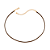GARGANTILHA CHOKER FOLHEADO A OURO DE COURO SINTÉTICO. MED 42CM ROMMANEL 532698 - Imagem 1