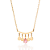 GARGANTILHA GOTAS FOLHEADO A OURO COM ZIRCÔNIA ROSA. MED 42CM ROMMANEL 532697 - Imagem 1