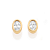 BRINCO SOLITÁRIO OVAL FOLHEADO A OURO COM ZIRCÔNIAS. MED 0.70CM ROMMANEL 527734 - Imagem 2