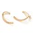 BRINCO SILHUETA DE CAVALO FIO TRIPLO FOLHEADO A OURO. MED 2,8CM ROMMANEL 527725 - Imagem 1
