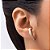EAR HOOK FOLHEADO A OURO LISO E TORCIDO. MED 2CM ROMMANEL 527723 - Imagem 4