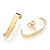 EAR HOOK FOLHEADO A OURO LISO E TORCIDO. MED 2CM ROMMANEL 527723 - Imagem 1