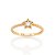 ANEL SKINNY ARO TORCIDO FOLHEADO A OURO ESTRELA COM ZIRCÔNIA ROMMANEL 513694 - Imagem 1